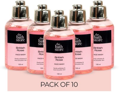 The Bath Store British Rose  - 100ml (Pack of 10) Face Wash(1000 ml)