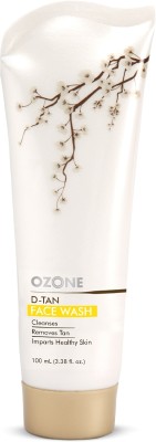 OZONE D-Tan  - For Tan Removal. A Skin Brightening & Tan Removal Solution for All Skin Types. Face Wash(100 ml)