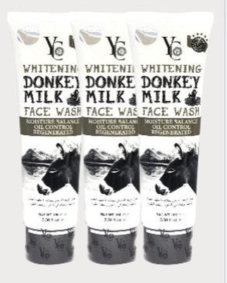 YC Whitening Face wash with Donkey milk extract | 100 ml | Pack of 3 Face Wash(300 ml)
