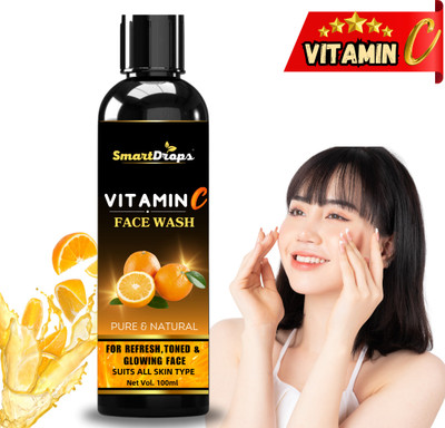 smartdrops Vitamin C  For refreshes||gentle cleansing||(pack of 1) Face Wash(100 ml)