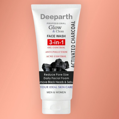 Deeparth 3 in 1 Charcoal Skin Purifying For Oily Skin Face Wash(150 g)