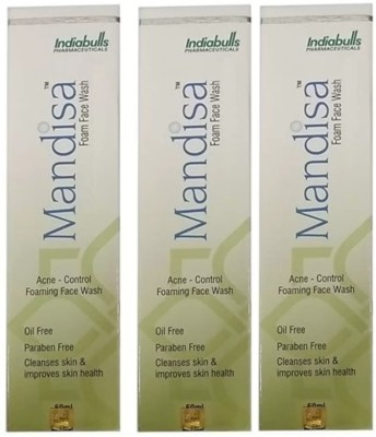 MANDISA OILY TO NORMAL SKIN FOAM FACE WASH 100ML-(PACK OF 3) Face Wash(300 ml)