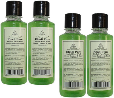 Khadi Pure Gramodyog HERBAL NEEM,TEATREE & BASIL FACE WASH Face Wash(840 ml)