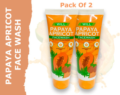 WILL Papaya Apricot Face Scrub Removes Dead Skin & Brightens Complexion  Face Wash(120 g)