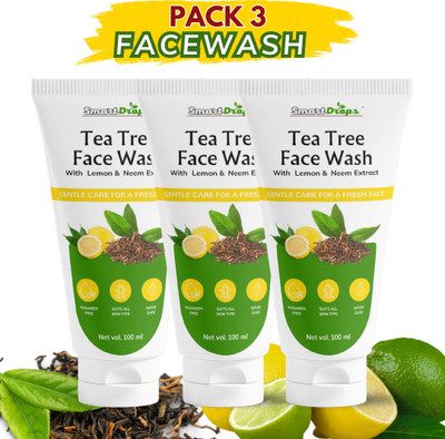smartdrops Tea Tree & Aloe Vera for Skin Clearing  Face Wash(300 ml)