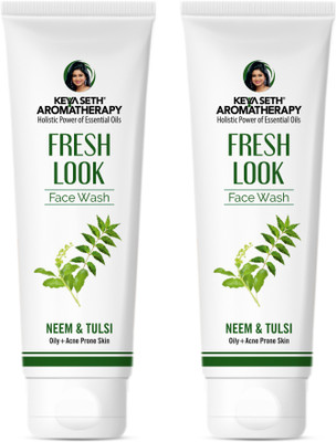 KEYA SETH AROMATHERAPY Fresh Look Neem  - Acne & Oil Control Ultra Purifying Enriched with Neem & Tulsi for All Skin Type, 100ml (Pack of 2) Face Wash(200 ml)