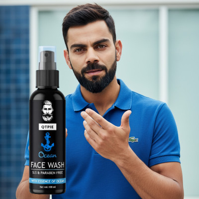 qtpie Ocean  For Men & Women | Best Fight Acne & Pimples, Brighten Skin, Clears Dirt, Oil Control, Refreshing Feel- Multi- Best Action Formula Face Wash(100 g)