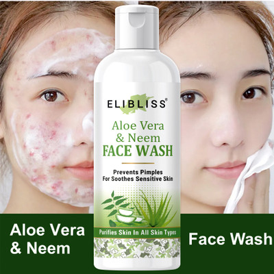 ELIBLISS Removes Dirt & Acne Control Naturals & Neem Aloe Vera Men & Women All Skin Types Face Wash(50 ml)