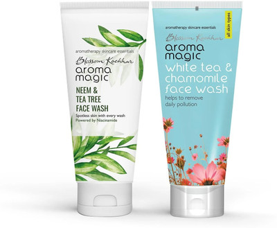 Aroma Magic Neem And Tea Tree ,White Tea & Chamomile Pack of 2 Face Wash(200 ml)