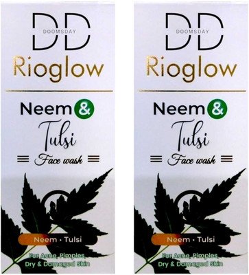 RIOGLOW DOOMSDAY NEEM & TULSI FACEWASH FOR ACNE ,PIMPLE ,DRY & DAMAGED FREE SKIN PACK OF (100ML X 2) Face Wash(200 ml)