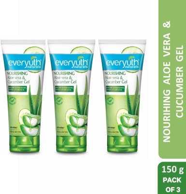 Everyuth Naturals Nourishing Aloe Vera & Cucumber Gel| Protects from Acne, Cuts & Rashes Face Wash(450 g)