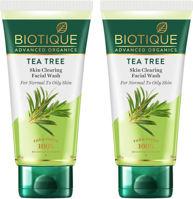 BIOTIQUE Tea Tree 150ml Facewash Set of 2 Face Wash(300 ml)