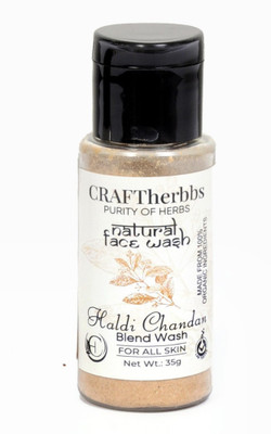CRAFTherbbs Haldi Chandan Blend Face-Wash Powder for All Type Skin, Face Wash(35 g)
