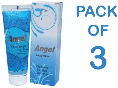 Angel FACE WASH FOR SHINY & OIL FREE SKIN PACK OF 3 Face Wash(210 ml)
