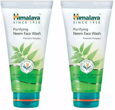 HIMALAYA Purifying Neem  Prevents Pimple Pack of 2 {150ml each} Face Wash(300 ml)