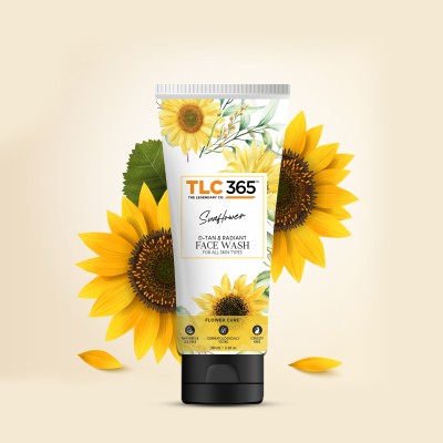 TLC 365 Sunflower D-tan & Radiant : Gentle Tan Removal, Remove Impurities Face Wash(100 ml)