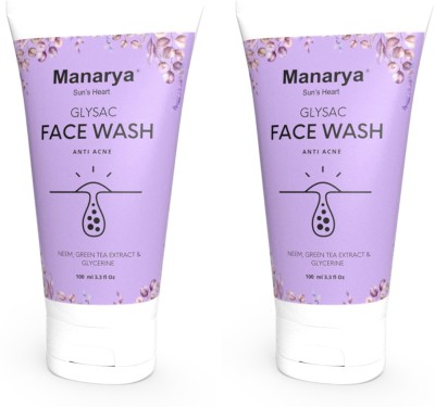 Manarya Sun's Heart Natural Kids Glysac Anti Acne Foaming With Neem, Green Tea & Vitamin E Face Wash(200 ml)