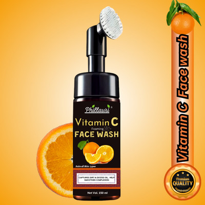Phillauri Glow, Lightening & Brightening Vitamin C Foaming With Built in Brush Face Wash(150 ml)