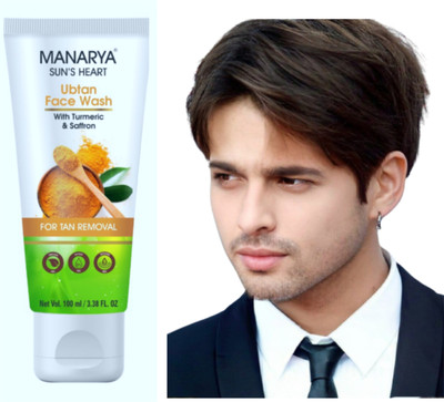 Manarya Sun's Heart Daily Multi-Action De-Tan Ubtan Turmeric & Saffron Face Wash(100 ml)