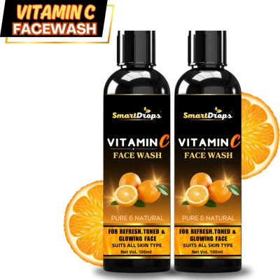 smartdrops Vitamin C  For cleanses|| collagen boosting||(pack of 2) Face Wash(200 ml)