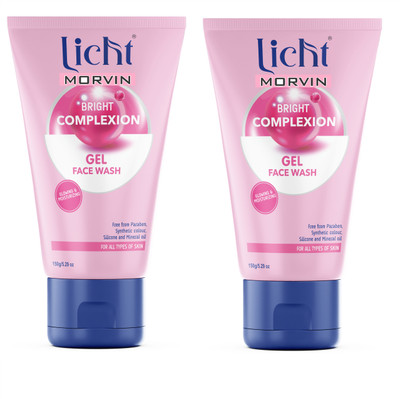 MORVIN LICHT BRIGHT COMPLEXION GEL FACE WASH 150 GM PACK OF 2 Face Wash(300 g)