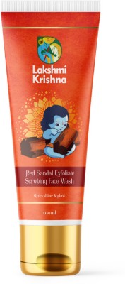 Lakshmi Krishna Red Sandal Exfoliate Scrubing  Face Wash(100 ml)