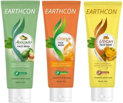 Earthcon Deep Cleansing Freshness & Glow Everyday Face wash Men & Women All Skin Types  Face Wash(225 ml)