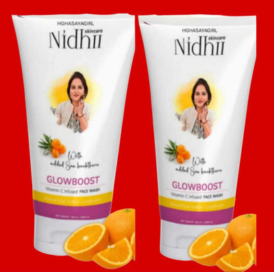 HGHASAYAGIRL NIDHI SKINCARE Glow Boost Vitamin C (pack of 2) 11 Face Wash(200 g)
