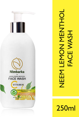 NIMBARKA Neem Lemon Menthol  Exhilarating Menthol Freshness, Skin illuminating With Vitamin C  For All Skin Types each 250Ml Pack of 1 Face Wash(250 ml)