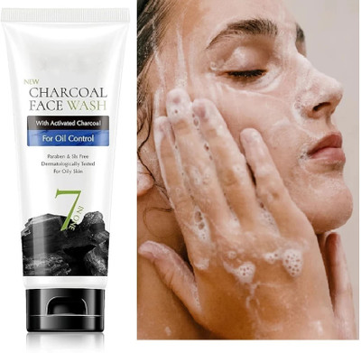 HUZURLU Charcoal Deep Cleansing For Fights Anti-Pollution Purity Removes Pimple/Acne control and clear Glowing Skin Face Wash(100 ml)