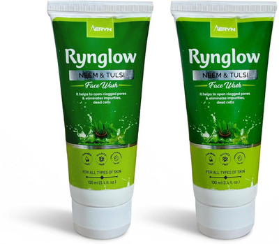 Rynglow Neem & Tulsi  | Deep Cleansing, Unclogs Pores & Removes Impurities Face Wash(100 ml)