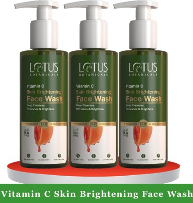 Lotus Botanicals Vitamin C Skin Brightening  ( Pack of 3 ) ( 180ml * 3 ) Face Wash(540 ml)
