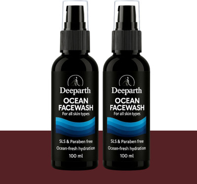 Deeparth Ocean for Men  | Hydrating Cleanser | Oil Control | Brightening | Pack of 2 (100ml Each) Face Wash(200 ml)
