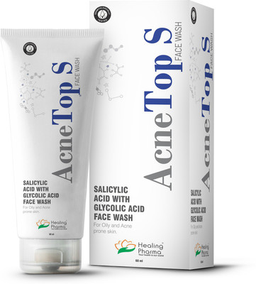 healing pharma AcneTop S Facewash with Salicylic Acid & Glycolic Acid Facewash for Oily & Acne Prone Skin Face Wash(60 ml)