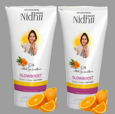 HGHASAYAGIRL NIDHI SKINCARE Glow Boost Vitamin C (pack of 2) 5 Face Wash(200 g)