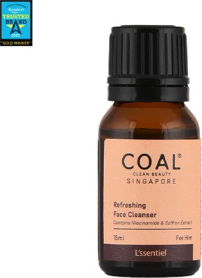 COAL CLEAN BEAUTY Refreshing Face Cleanser for Men, Improves Skin Tone, Remove Dark Spot Face Wash(15 ml)