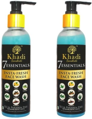 Khadi Sanskriti 7 Essentials Insta Fresh  Pack Of 2 Face Wash(420 ml)