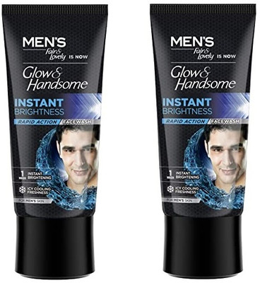 Glow & Handsome Men Instant Fairness Rapid Action men  50x2 Face Wash(100 g)