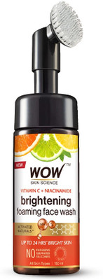 WOW SKIN SCIENCE Vitamin C & Niacinamide Foaming With Built in Brush for Deep Cleansing Face Wash(150 ml)