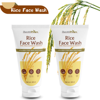 smartdrops Rice  with Niacinamide & Vitamin C For Glass Skin Face Wash(200 ml)
