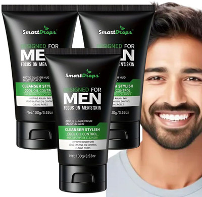 smartdrops Men Facewash For Skincare Essentials & Deep Cleansing | For All Skin Types  Face Wash(300 g)