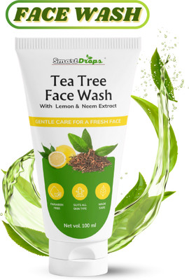 smartdrops Tea Tree Face wash with Lemon & Neem Extract For All Skin Types Face Wash(100 ml)