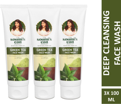 The Soumi's Can Product GREEN TEA (PACK OF 3) Face Wash(300 ml)