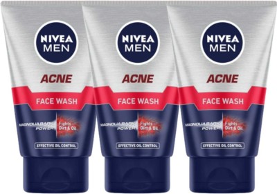 NIVEA Acne 100ml Facewash Set of 3 Face Wash(300 g)