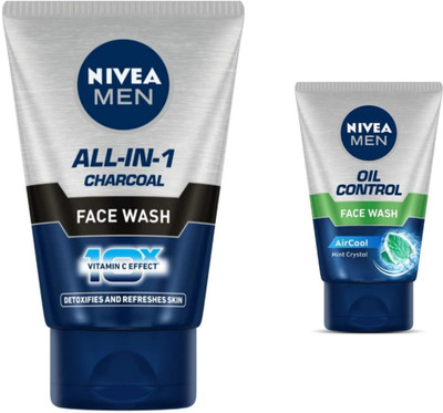 NIVEA All-IN-1  100ml & Oil Control 50ml (Pack of 2) Face Wash(150 ml)