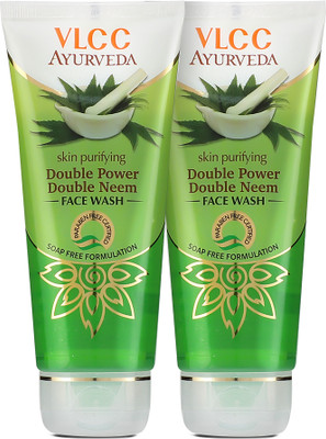 VLCC Ayurveda Double Power Double Neem  - 100 ml (Pack of 2) Face Wash(100 ml)