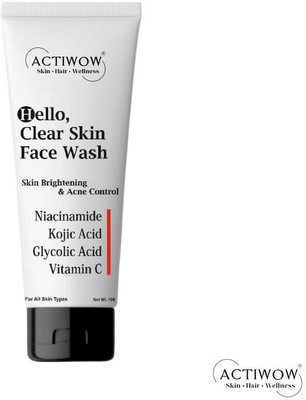 ACTIWOW Hello Clear Skin  Acne & Pimples Control Formula Face Wash(100 g)
