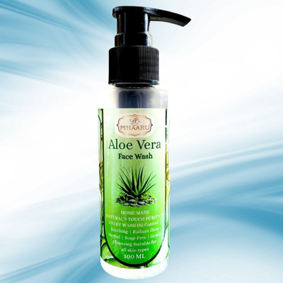 Pihaaru Hydrating Aloe Vera  – Soap Free & Herbal Care– 100ml/ Face Wash(100 ml)