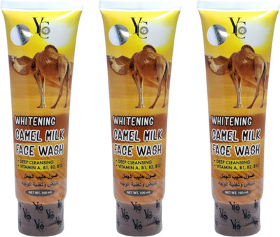 YC WHITENING Camel Milk  100ml (Pack of 3) Face Wash(300 ml)