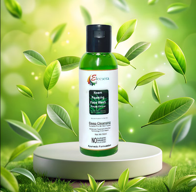 Elecsera Neem Foam Face wash For Oily Skin Acne, Pimple And Oil Control With Glowing Skin, Paraben & Sulpahte Free Face Cleanser For Men & Women Face Wash(50 ml)